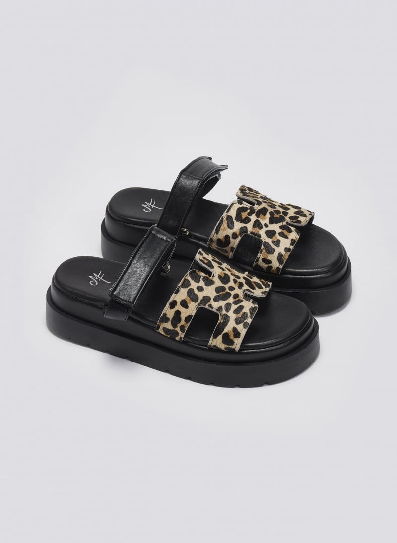 Σανδάλια flatforms με print Mariella Fabiani 2554/91