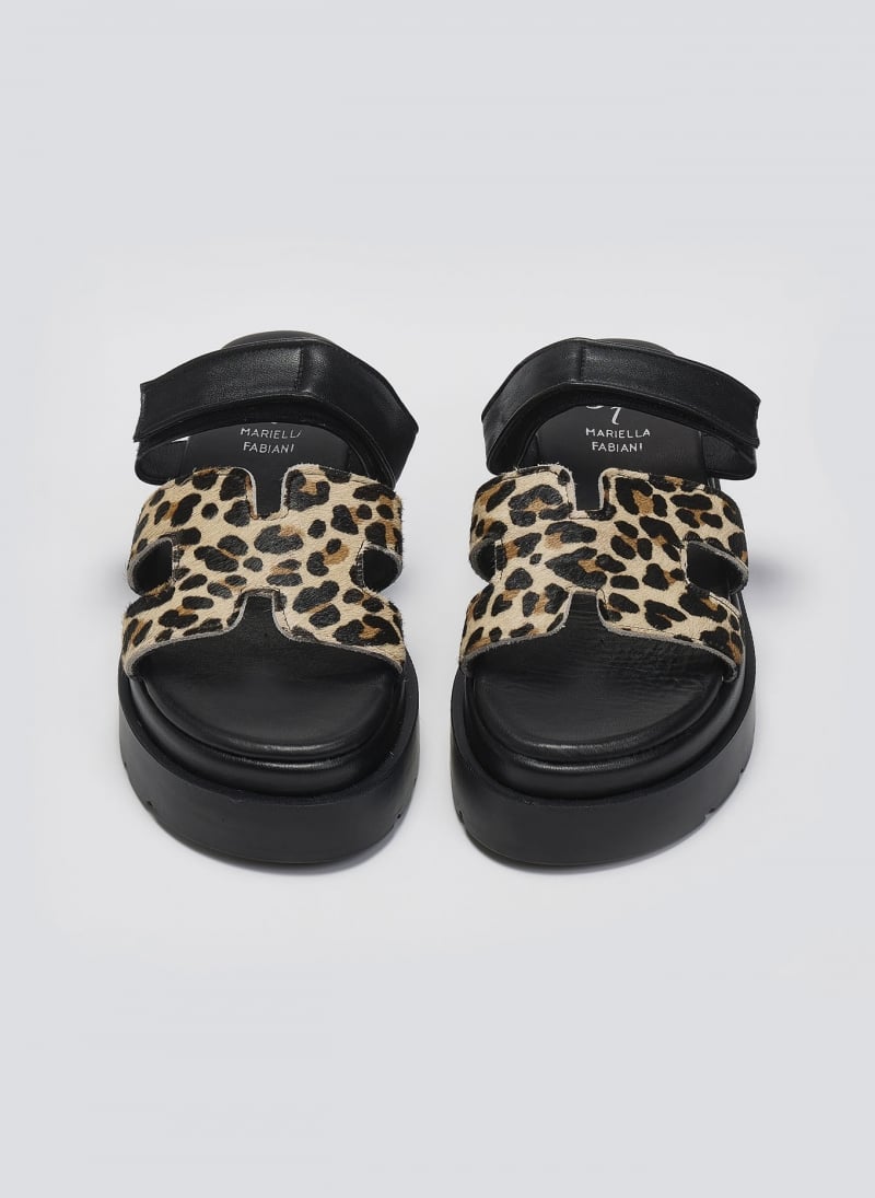 Σανδάλια flatforms με print Mariella Fabiani 2554/91