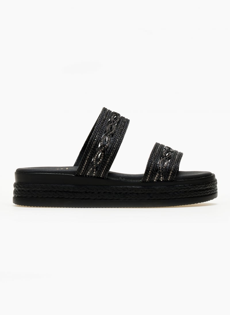 Σανδάλια flatforms με σχοίνινες φάσες Estil