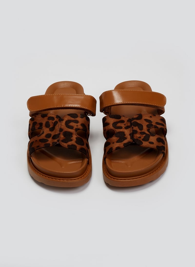 Σανδάλια flatforms suede με velcro ERYNN