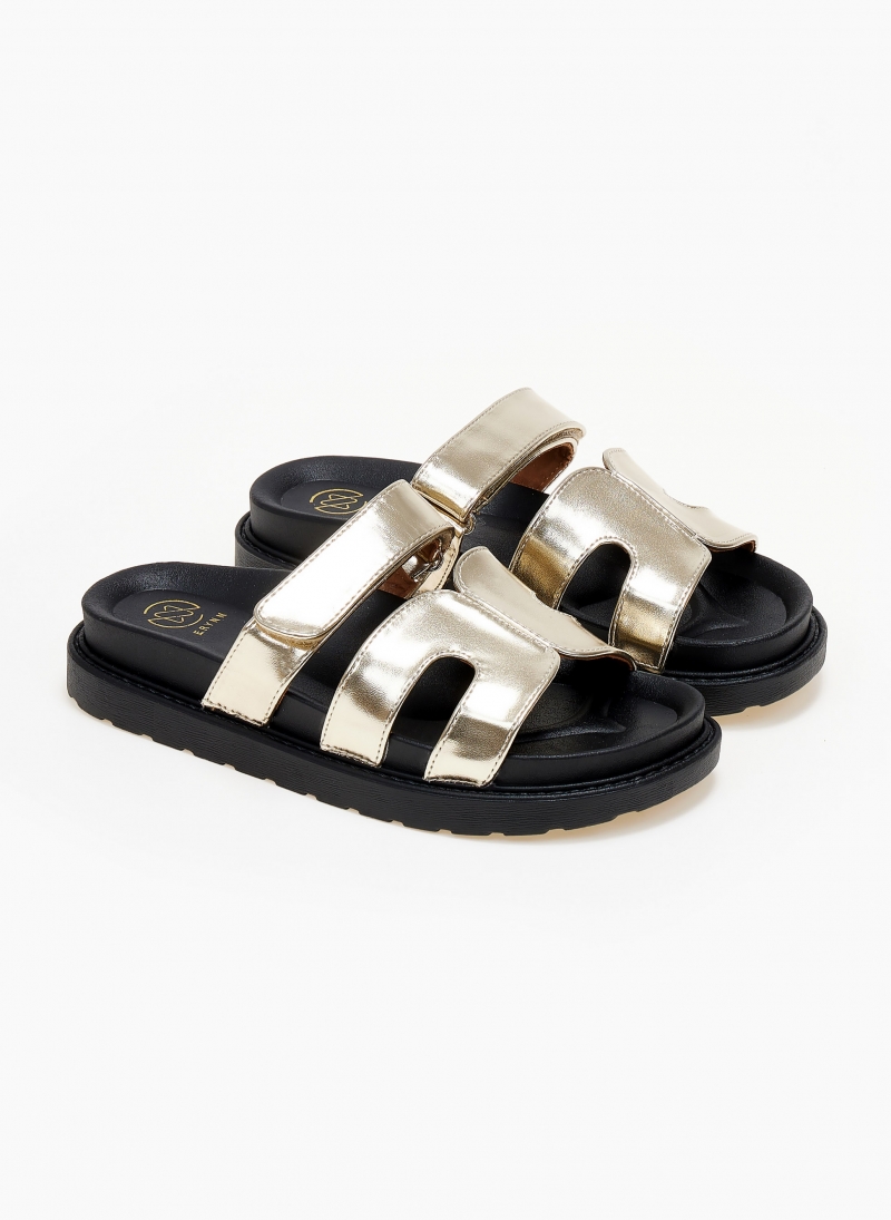 Σανδάλια ματ με velcro αυτοκόλλητο ERYNN