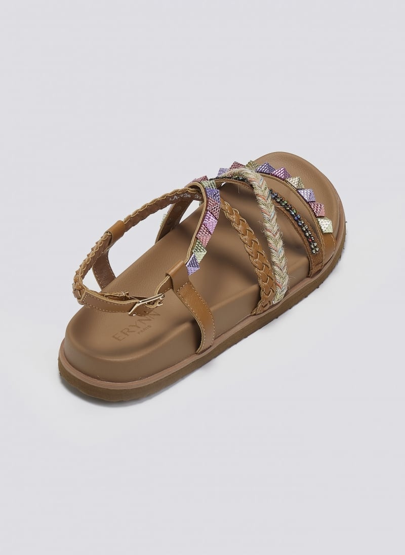 Σανδάλια με boho λουράκια ERYNN
