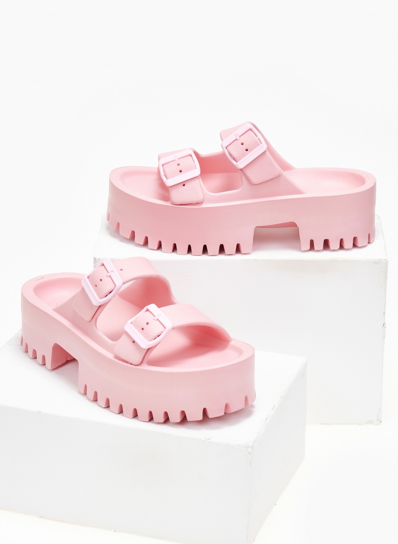 Σανδάλια platforms sporty με φάσες