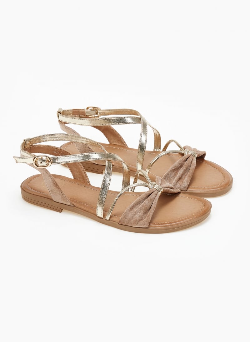 Σανδάλια suede με crossover λουράκια ERYNN