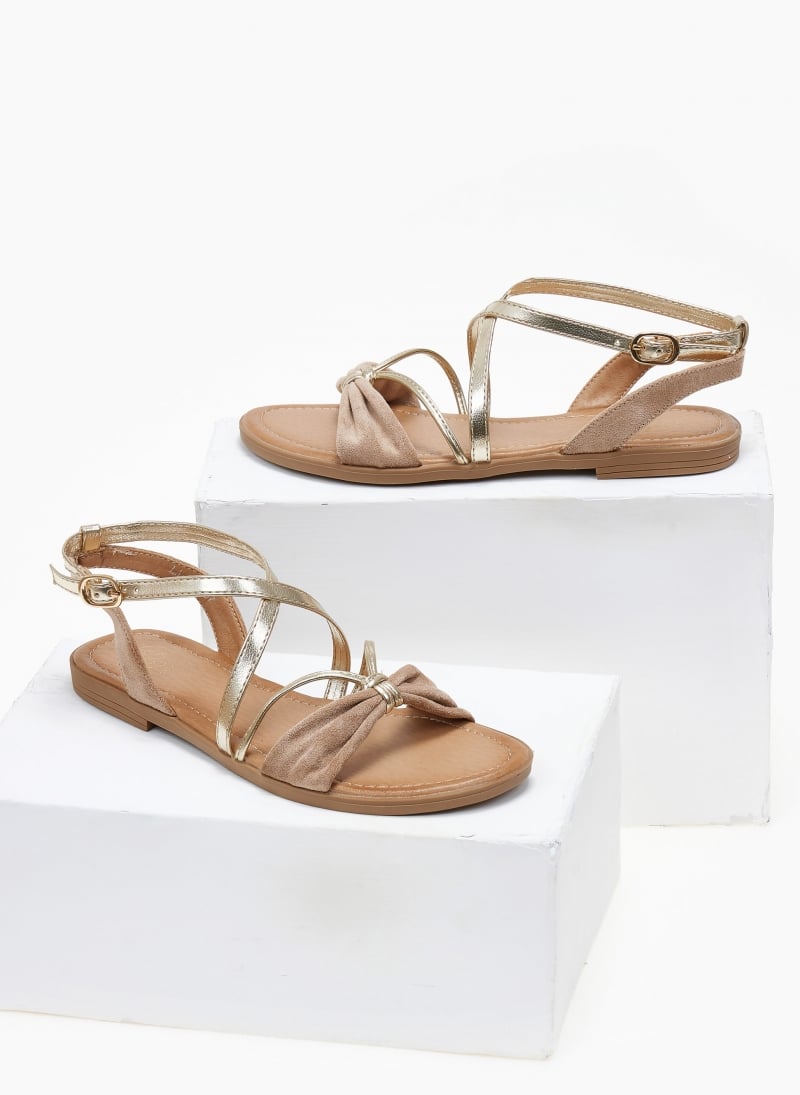 Σανδάλια suede με crossover λουράκια ERYNN