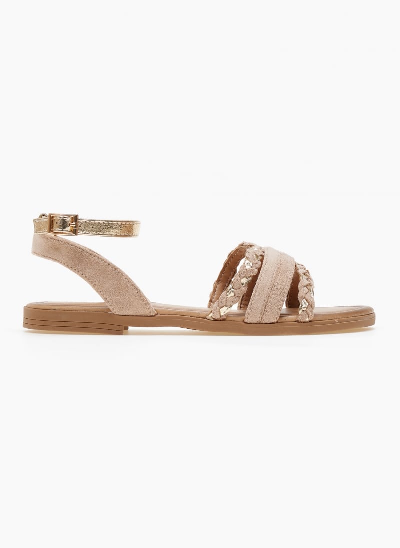 Σανδάλια suede με κοτσιδάκια ERYNN