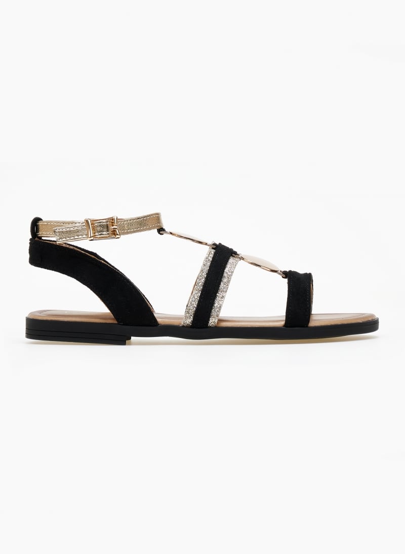Σανδάλια suede με μεταλλικά στοιχεία και glitter ERYNN
