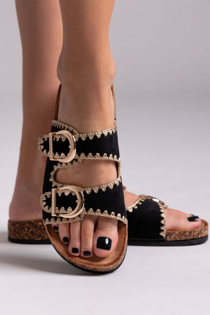 Σανδάλια suede με τοκάδες ERYNN