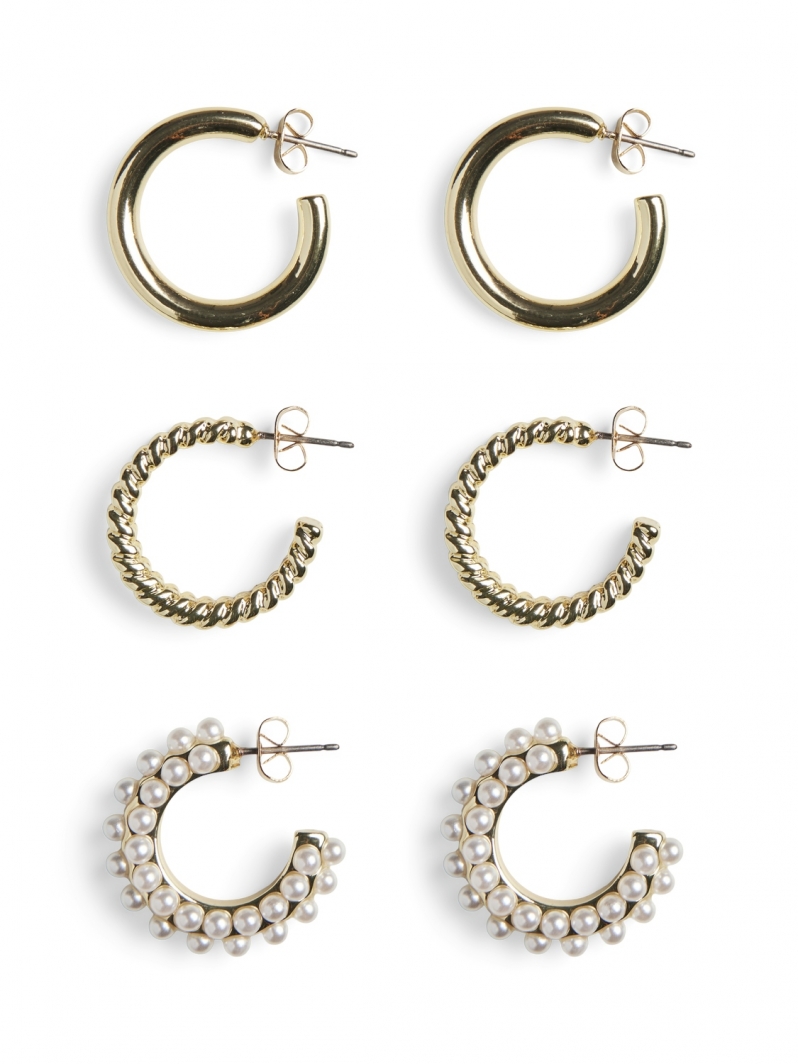 Σετ 3pack σκουλαρίκια PIECES 17151962