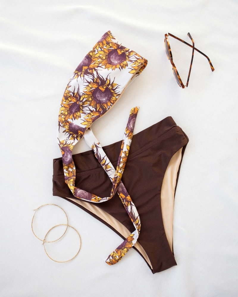 Σετ bandeau bikini με corset slip