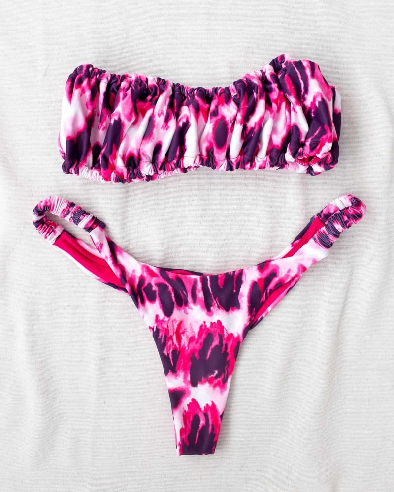 Σετ bikini με σούρες στο τοπ