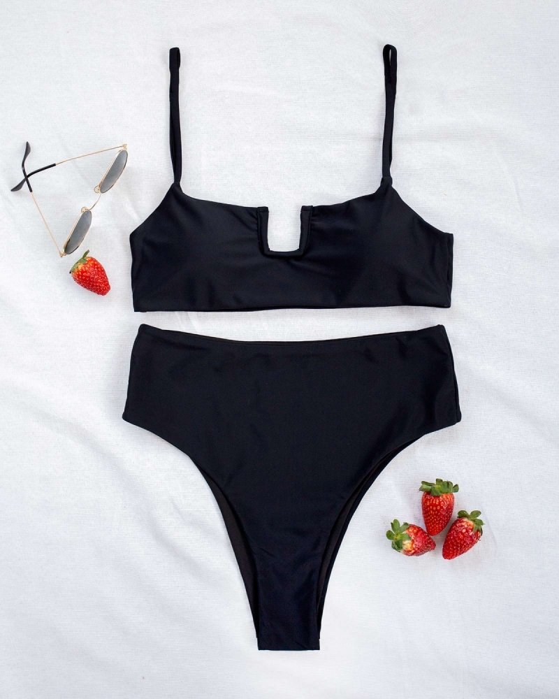 Σετ bikini με σταθερό τετράγωνο άνοιγμα