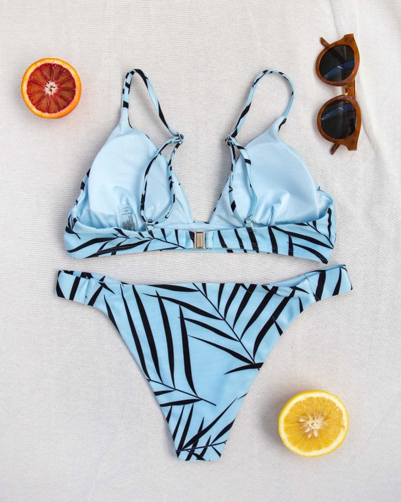 Σετ bikini με σχέδιο φύλλα