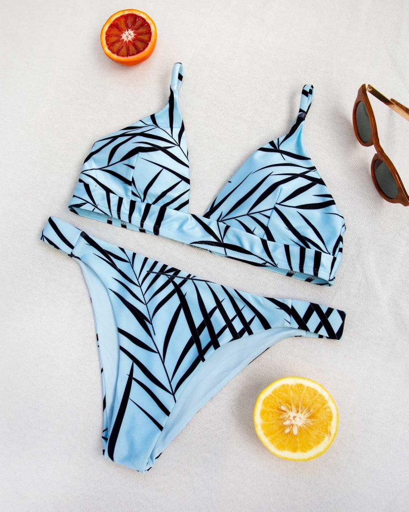 Σετ bikini με σχέδιο φύλλα