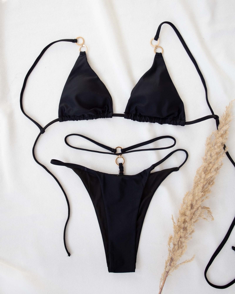 Σετ bikini τριγωνάκι με κρίκους