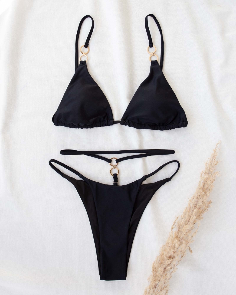 Σετ bikini τριγωνάκι με κρίκους