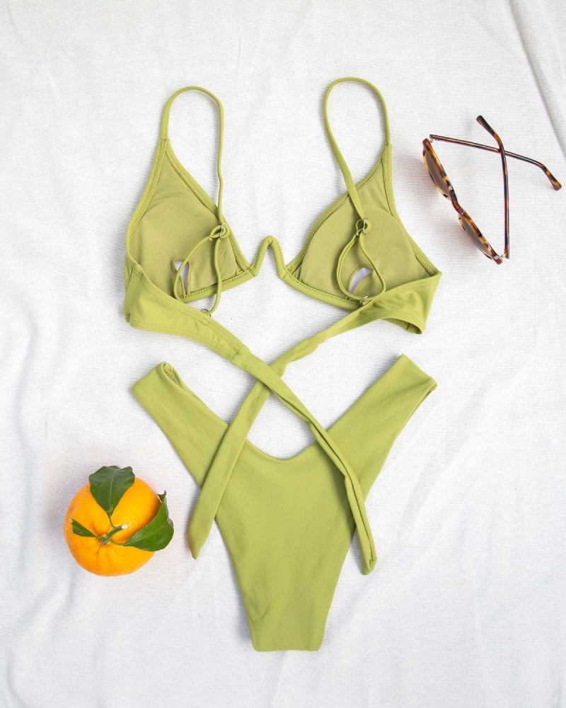 Σετ bikini τριγωνάκι με μπανέλα