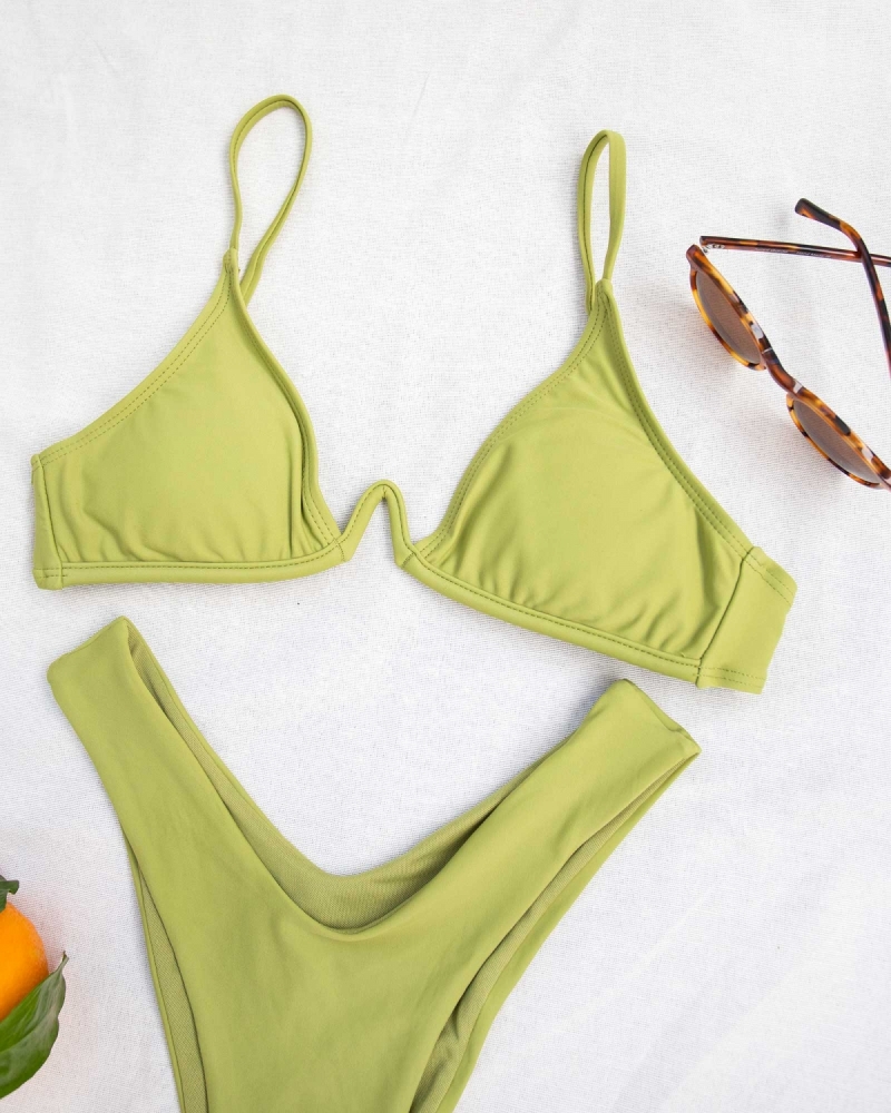 Σετ bikini τριγωνάκι με μπανέλα