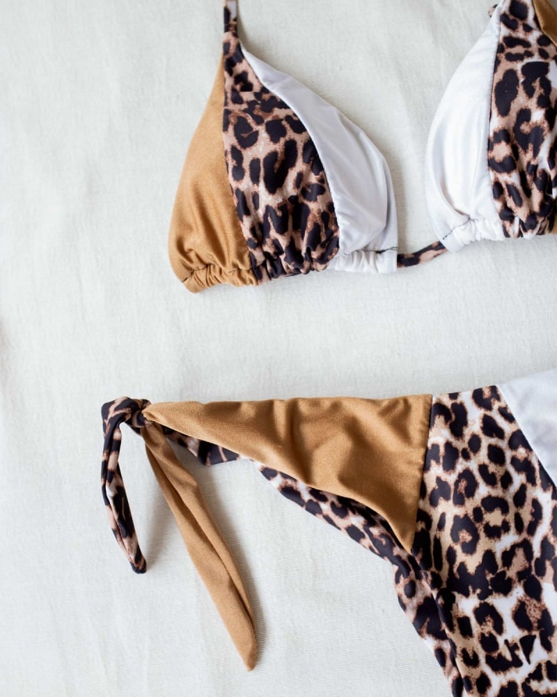 Σετ brazilian bikini με animal print