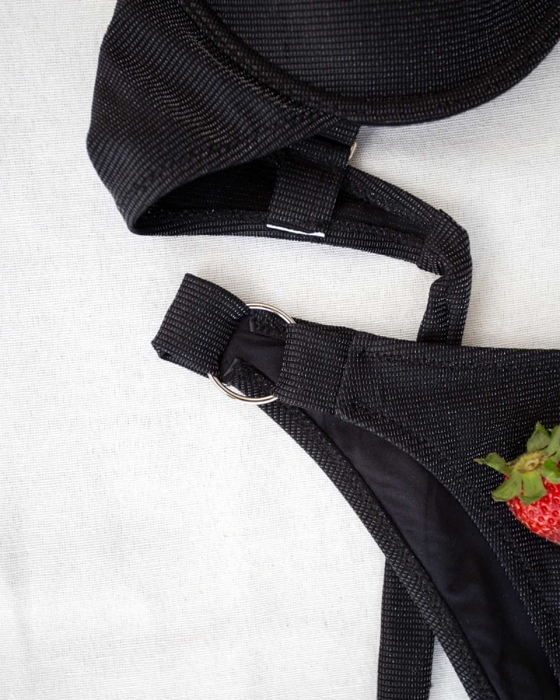 Σετ lurex bikini με κρίκους