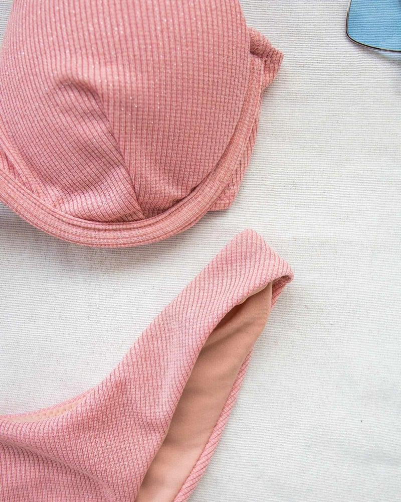 Σετ lurex bikini με μπανέλα