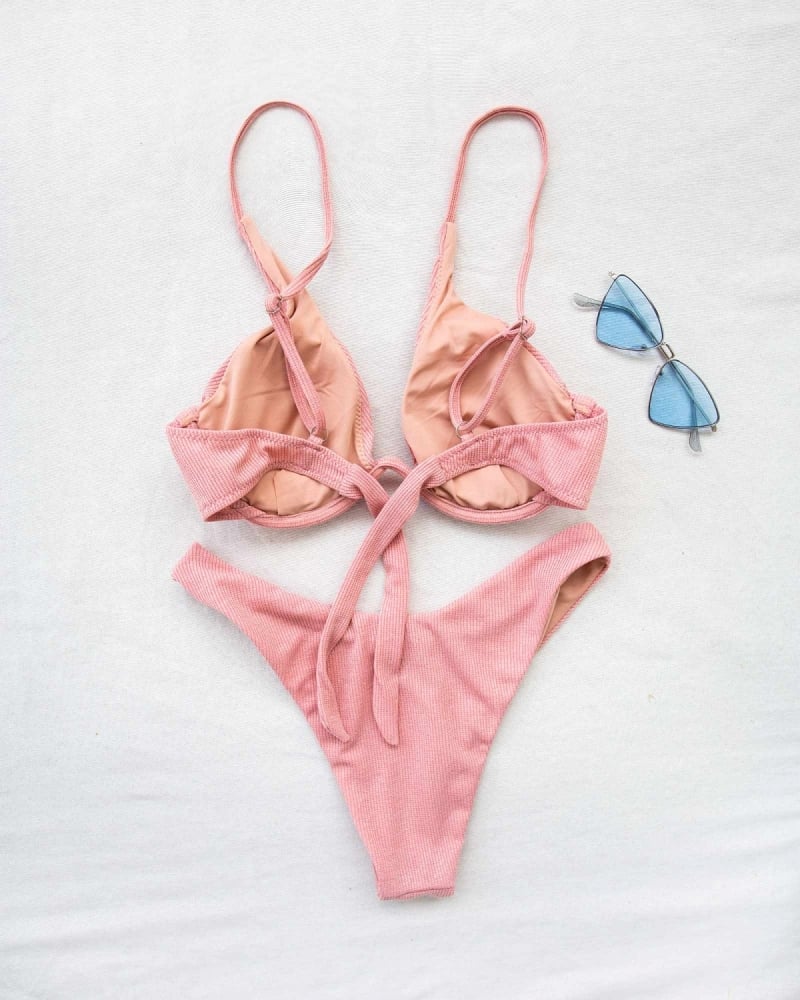 Σετ lurex bikini με μπανέλα