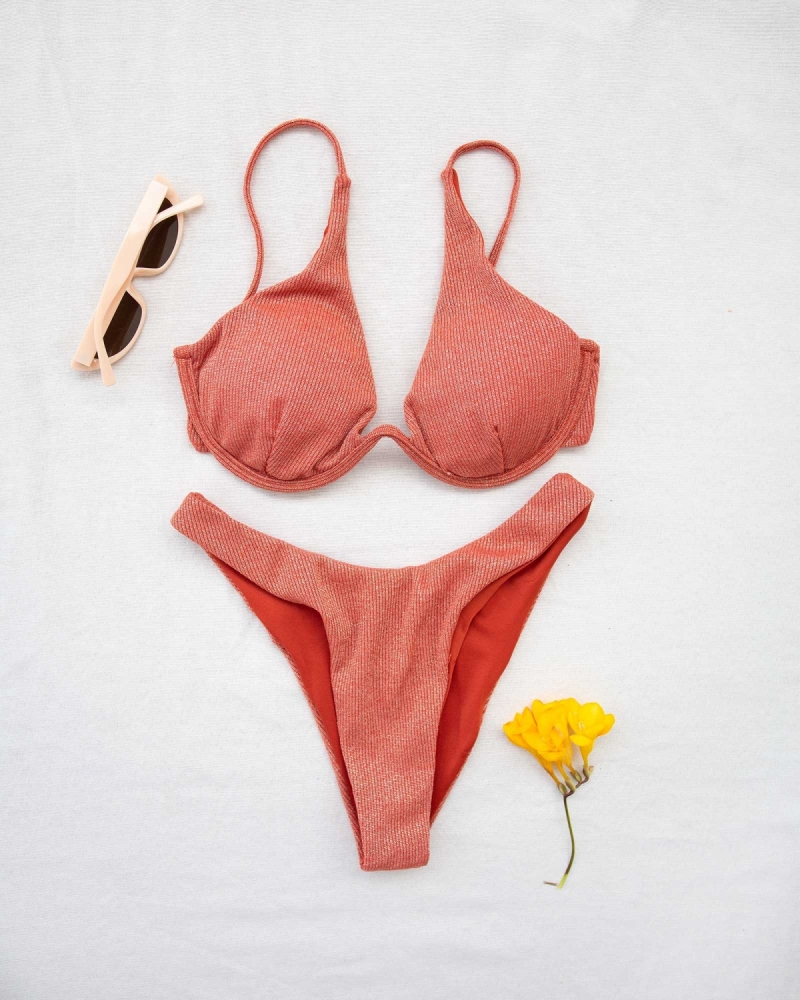 Σετ lurex bikini με μπανέλα