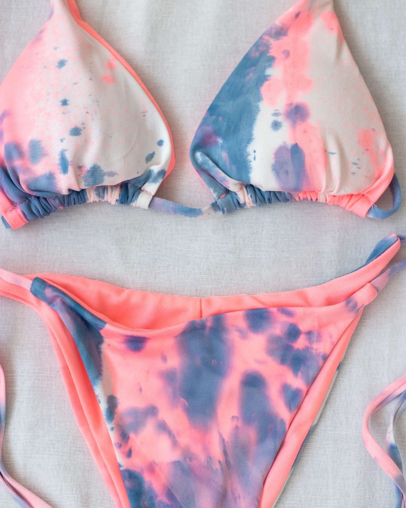 Σετ tie dye bikini τριγωνάκι