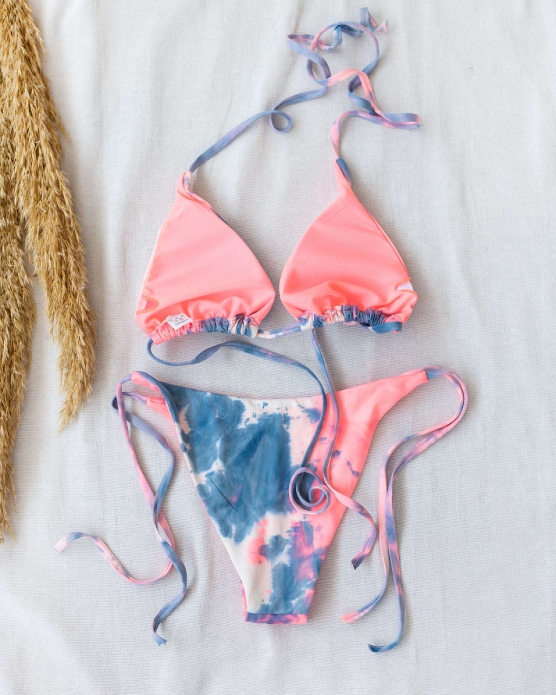 Σετ tie dye bikini τριγωνάκι