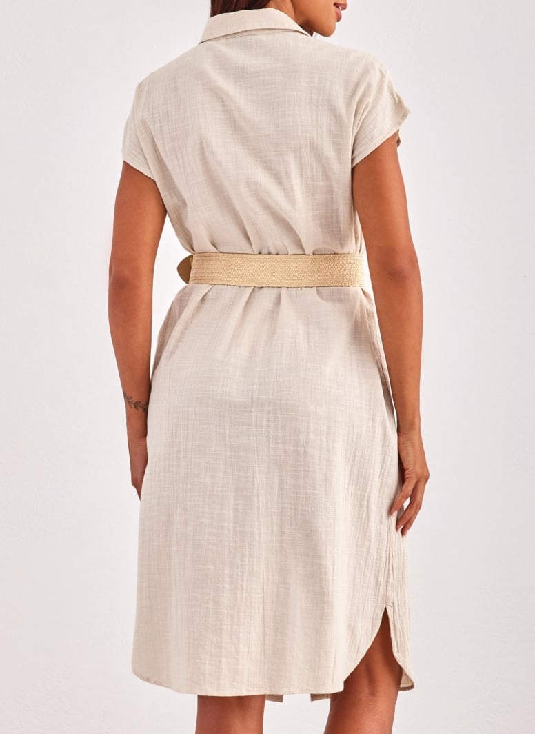 Shirt dress με δετό ζωνάκι ONLY 15320260