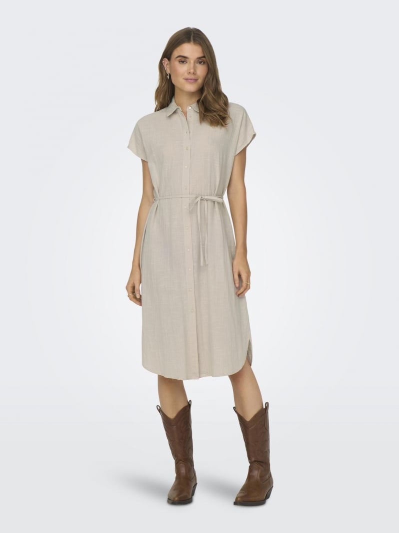 Shirt dress με δετό ζωνάκι ONLY 15320260