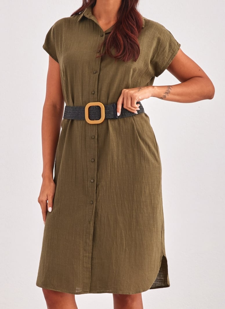 Shirt dress με δετό ζωνάκι ONLY 15320260