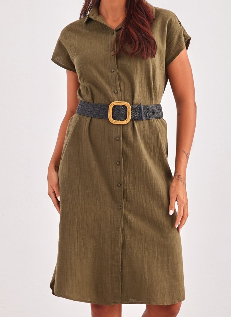 Shirt dress με δετό ζωνάκι ONLY 15320260