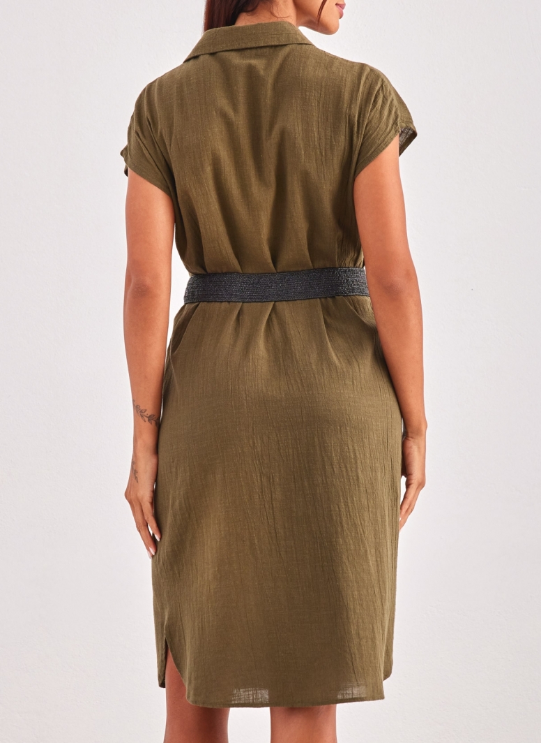 Shirt dress με δετό ζωνάκι ONLY 15320260