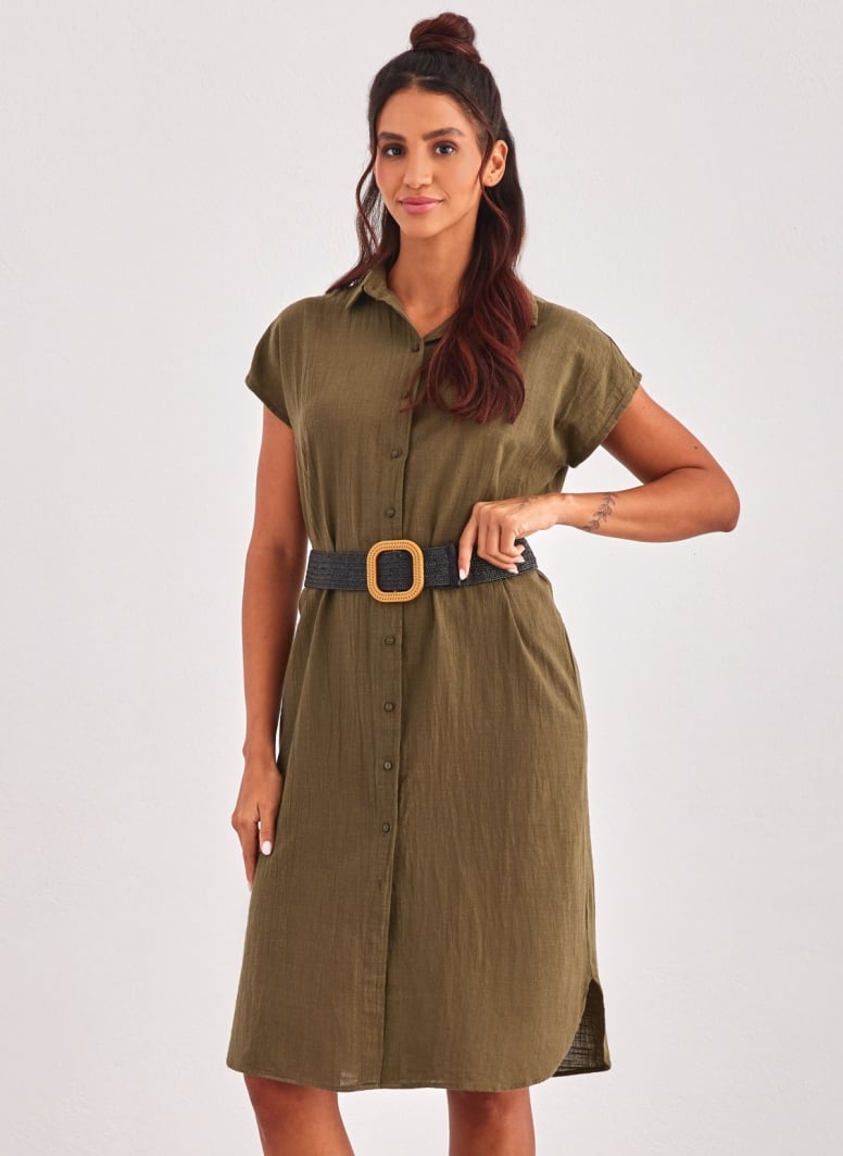 Shirt dress με δετό ζωνάκι ONLY 15320260