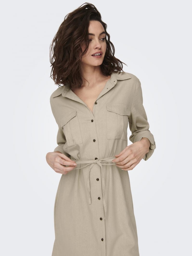 Shirt dress με λινό ONLY 15278720
