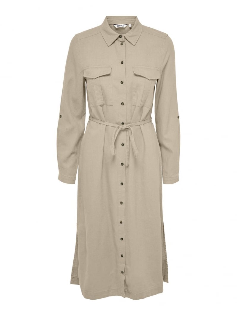 Shirt dress με λινό ONLY 15278720