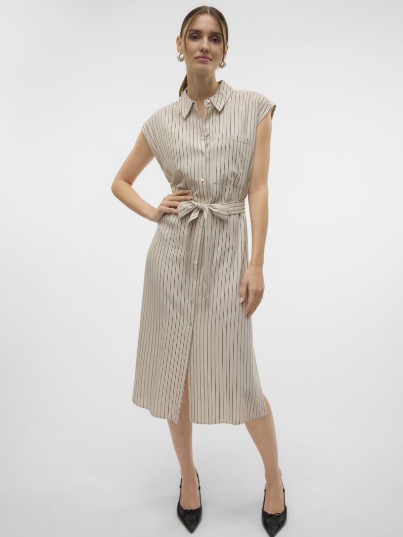 Shirt dress ριγέ αμάνικο με λινό Vero Moda 10282532