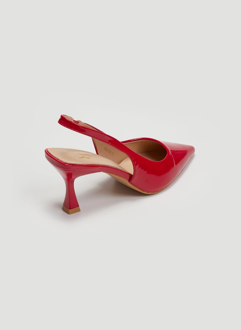 Γόβες Slingback μυτερές λουστρίνι ERYNN