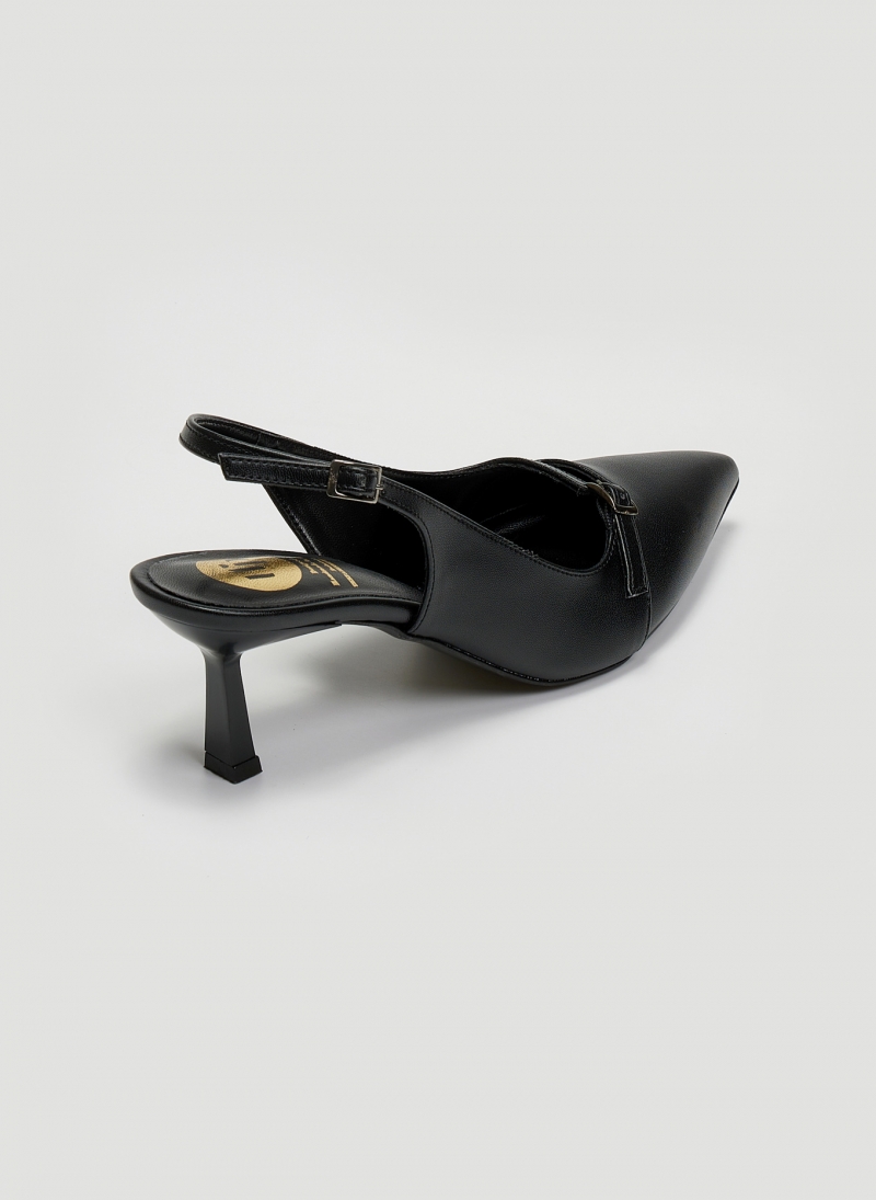 Γόβες slingback μυτερές με ζωνάκι TFP