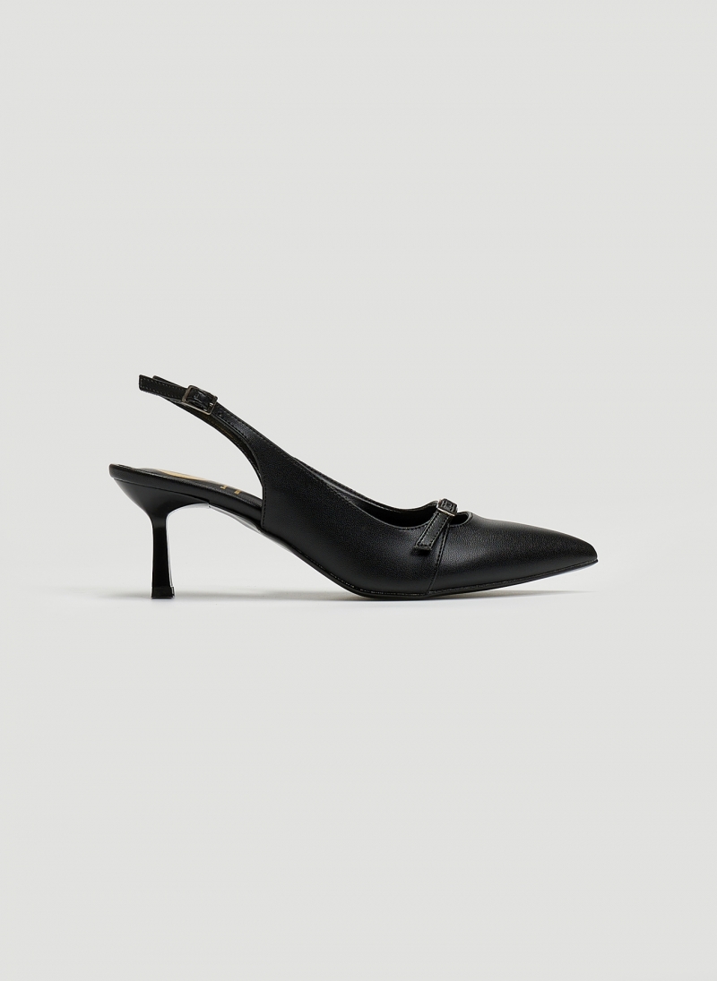 Γόβες slingback μυτερές με ζωνάκι TFP