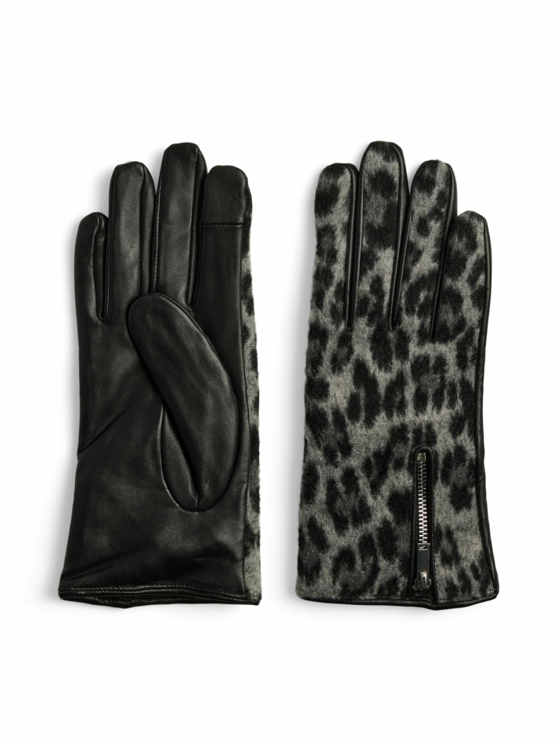 Smartgloves δερμάτινα με print PIECES 17152648