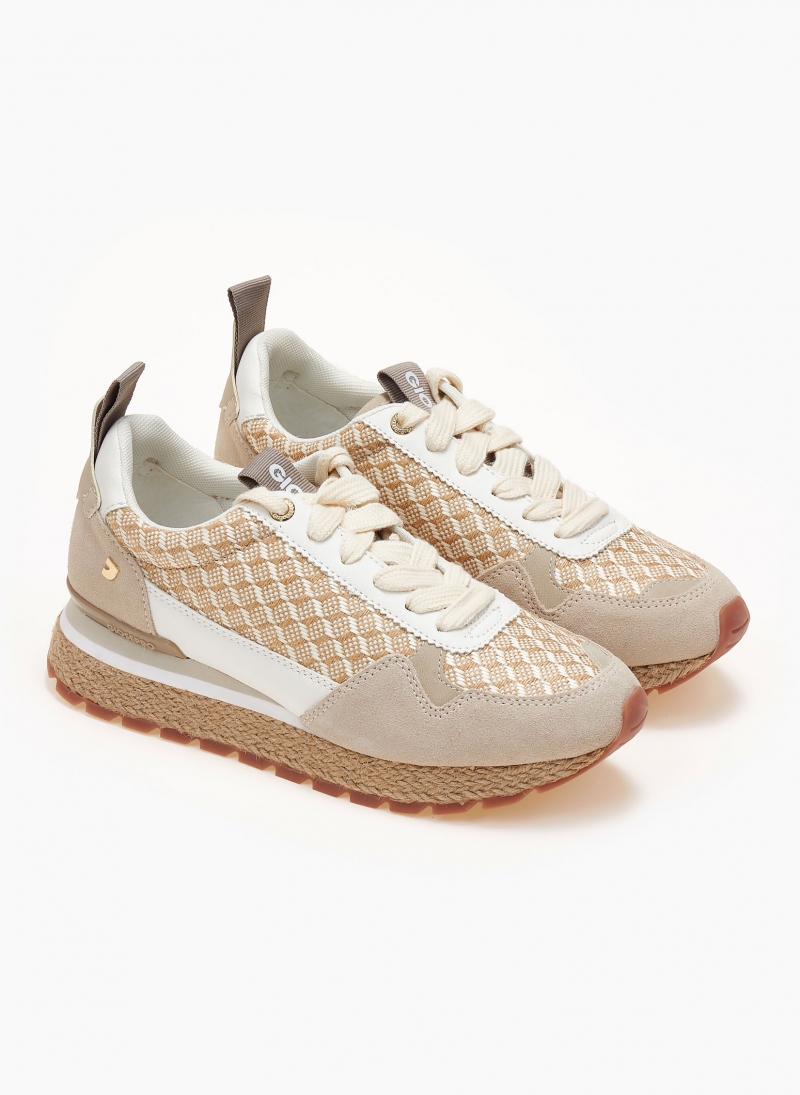 Sneakers δερμάτινα με συνδυασμό υλικών GIOSEPPO