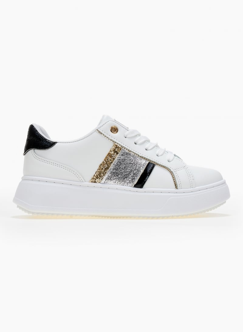 Sneakers flatforms με glitter