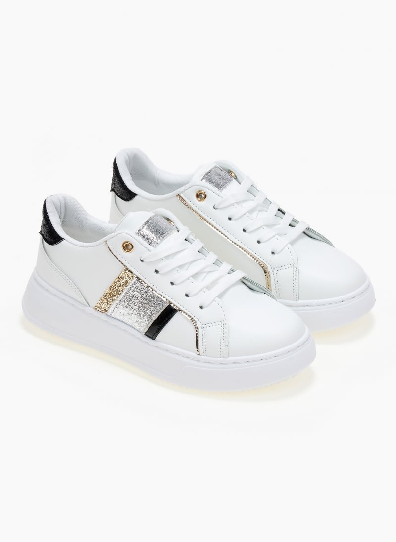 Sneakers flatforms με glitter