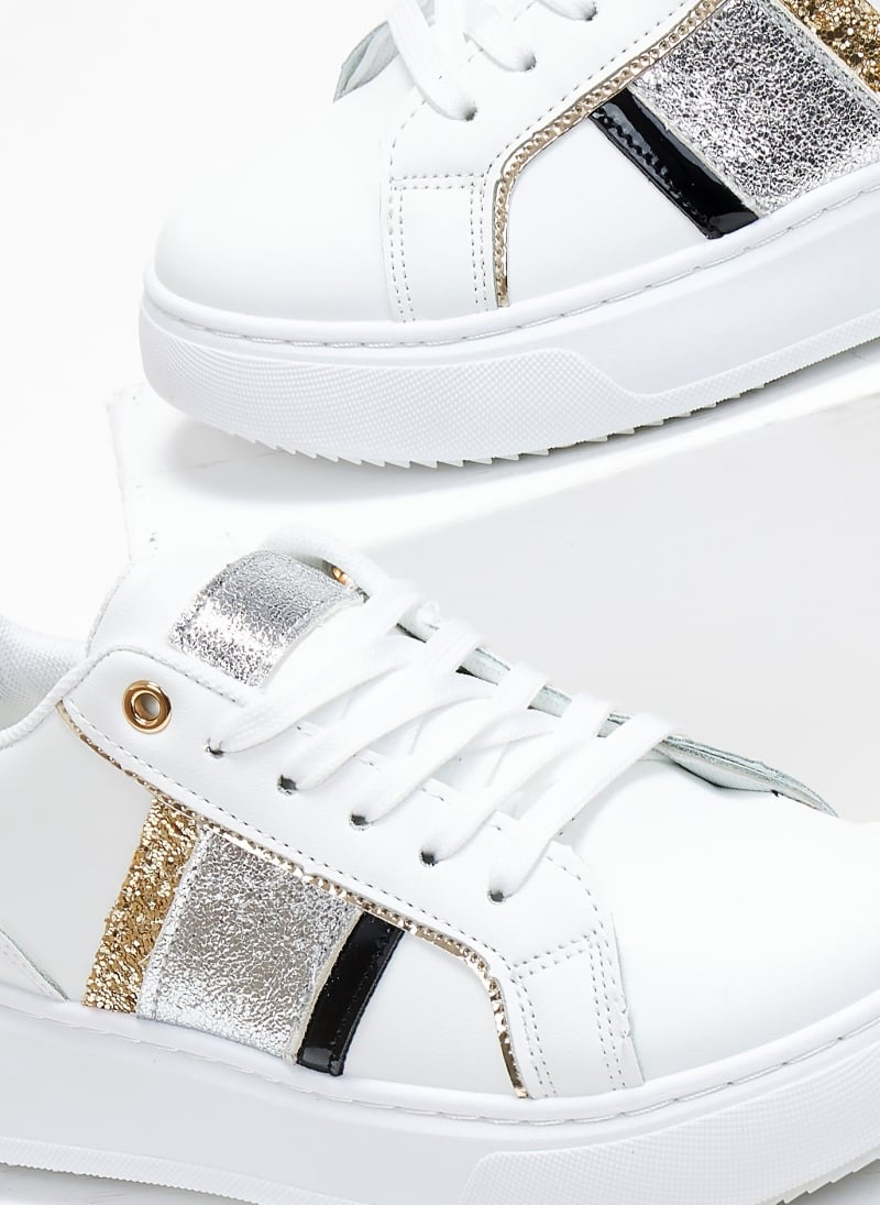Sneakers flatforms με glitter