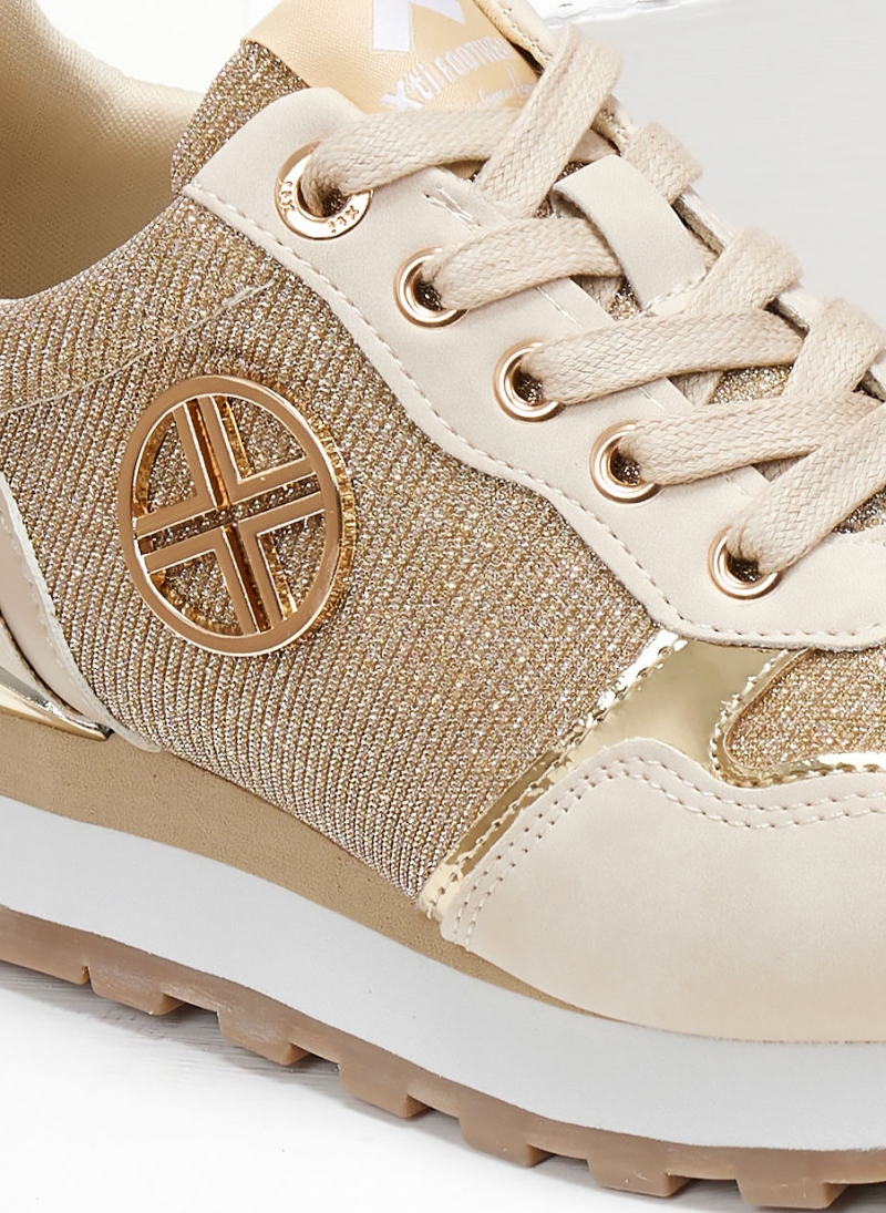 Sneakers με glitter ύφασμα Xti 142374