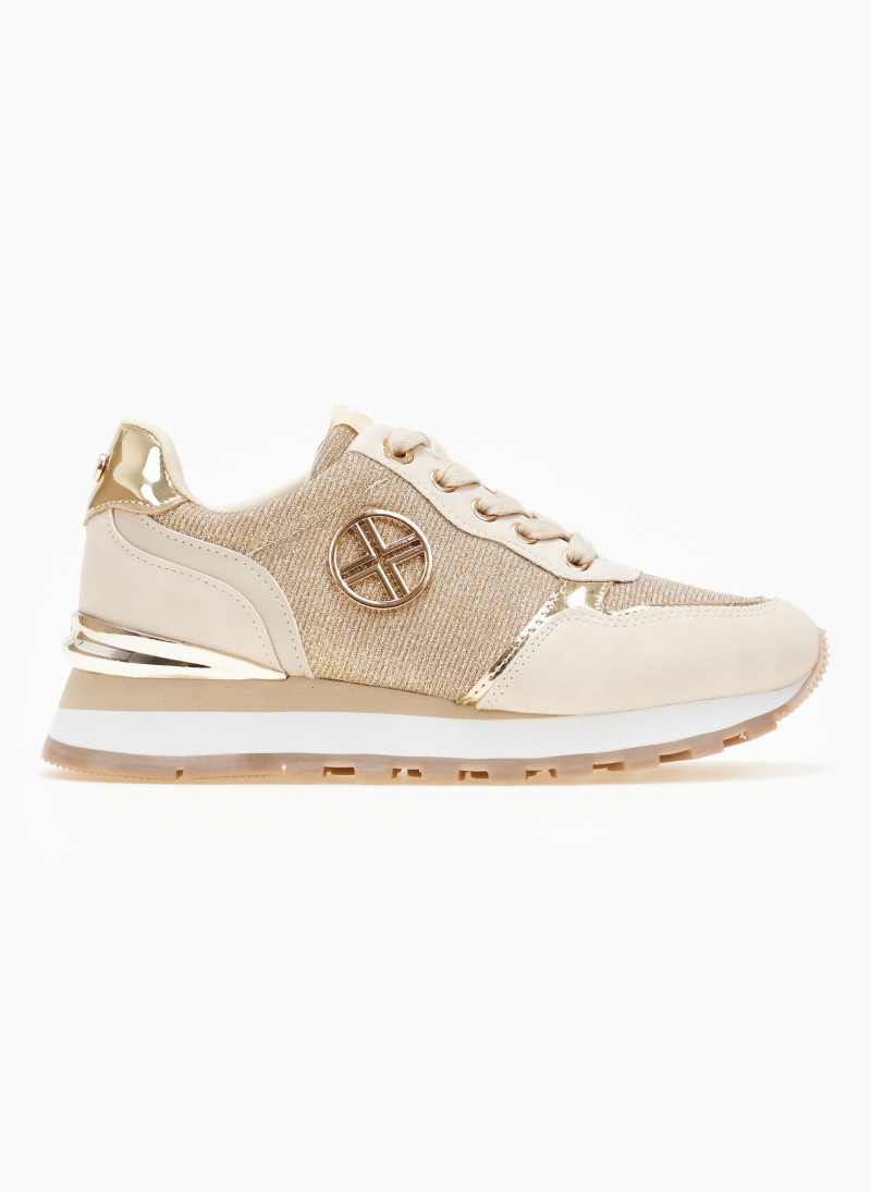 Sneakers με glitter ύφασμα Xti 142374