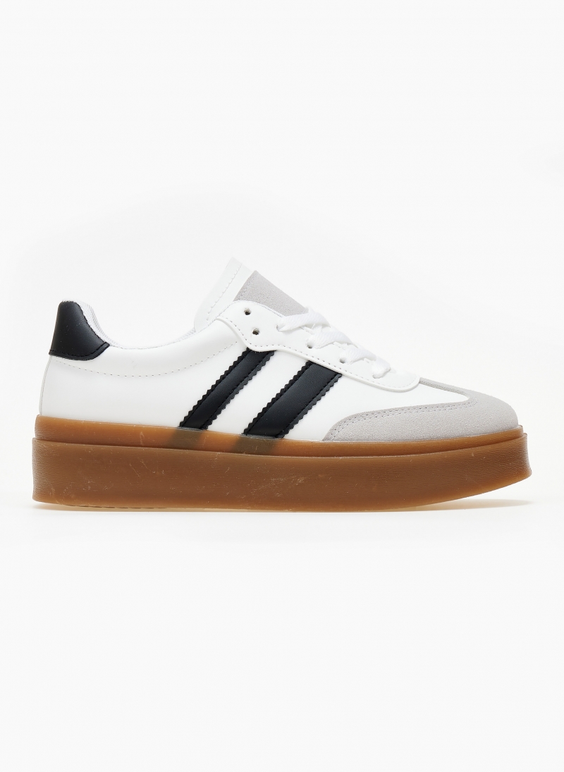 Sneakers flatforms με ρίγα