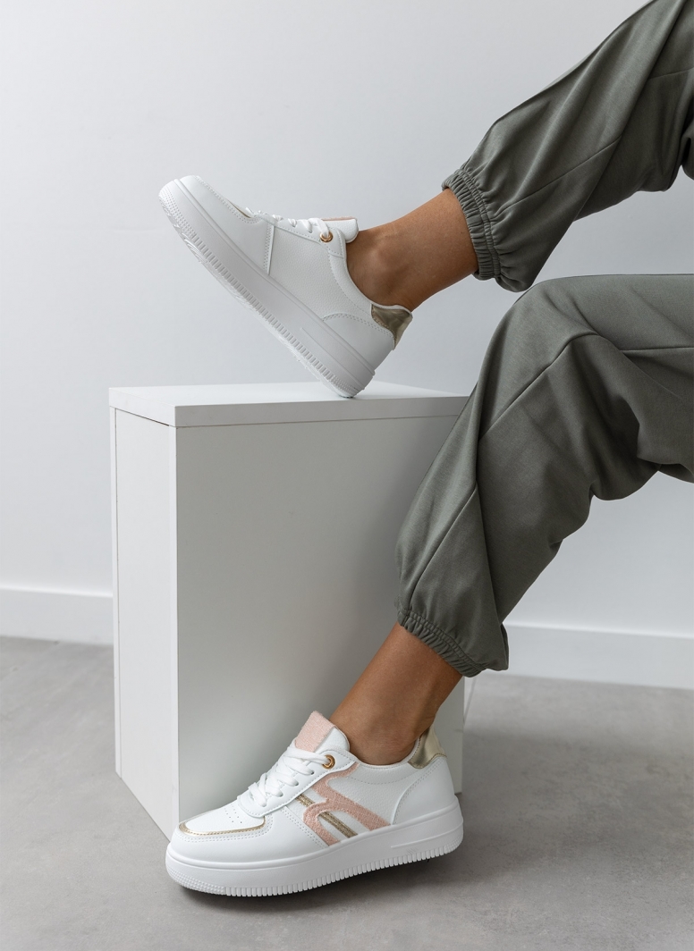 Sneakers με σχέδιο και διχρωμία